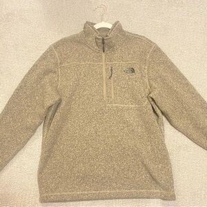 The North Face Men's Beige Zip-Up Sweater